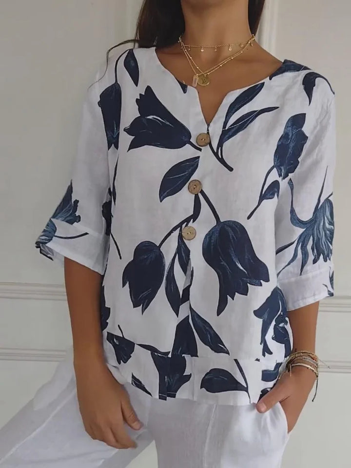 Clementine Casual Floral Elegant Women’s Shirt