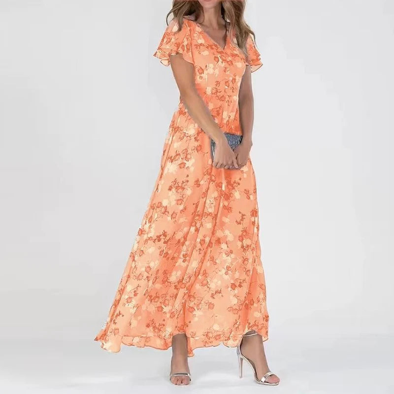 Ellis Glamorous Tummy-Covering Maxi Dress