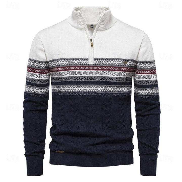 Carlo | Knit Sweater with Half Zip