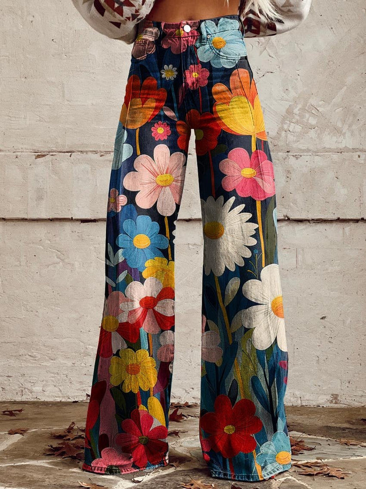 Flower Power | Vintage Flared Pants