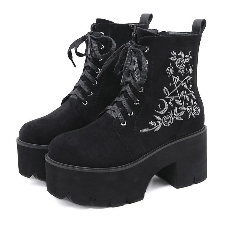 Aria Chunky Zipper Boots