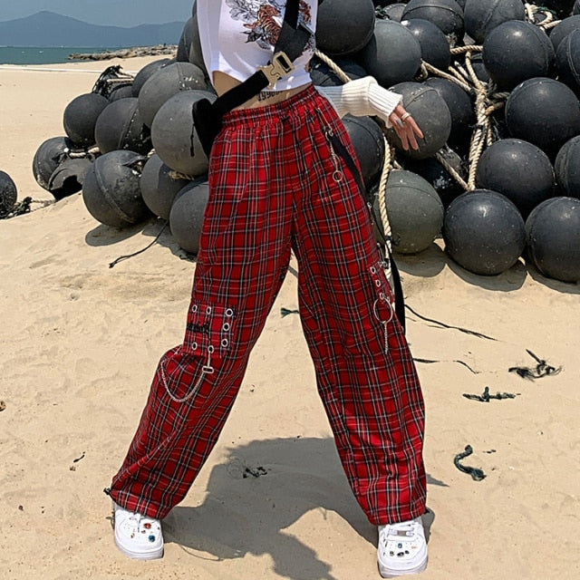 Chain Checkered Pants